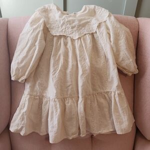 Jenny vely 3/4 3t vintage style smocked like dress small shop long sleeves lace